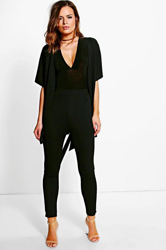 Sarah Kimono Tie Top And Skinny Trouser Co-Ord